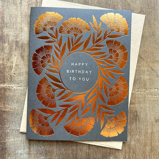 "Happy Birthday to You" Foil Stamped Card, FL35