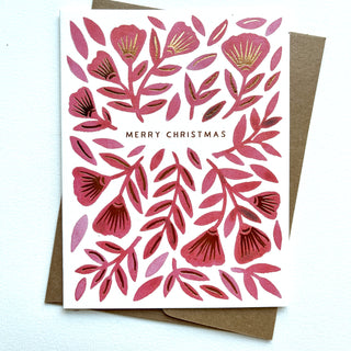 "Merry Christmas" Foil Stamped Cards, XM32