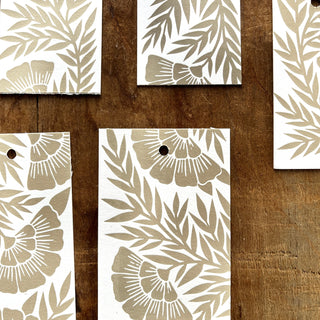 SALE : Set of Eight Letterpress Gift Tags, Neutral