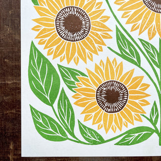 Garden Series: Sunflower Risograph Print, GRP-14