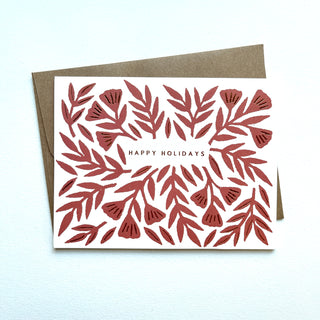 "Happy Holidays" Foil Stamped Cards