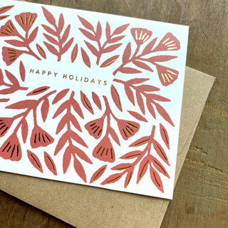 "Happy Holidays" Foil Stamped Cards
