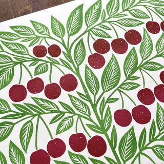 Garden Series: Cherries Risograph Print, GRP-13