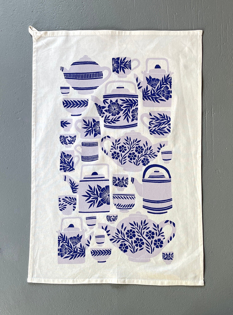 Block-Printed Holiday Tea Towel Set — Home Again, Home Again