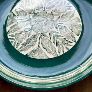 SALE : Block Printed Large Ceramic Platter - No. 1733