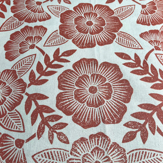Red Floral Tea Towel, TT22