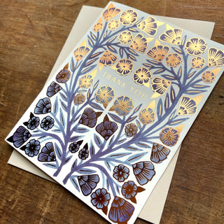 "Thank You," Foil Stamped Cards, FL50