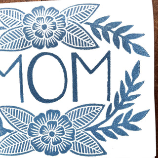 "Mom" Block Printed Greeting Cards, GR41