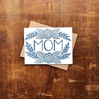 "Mom" Block Printed Greeting Cards, GR41