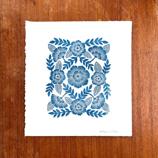 Hand Block Printed Art Print - No. 2666