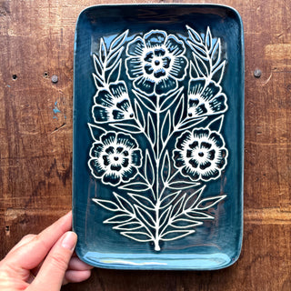 Hand Painted Ceramic Tray - No. 1886
