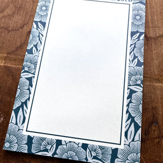 Teal Floral Notepad, NP29