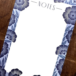 Blue Floral Notepad, NP28
