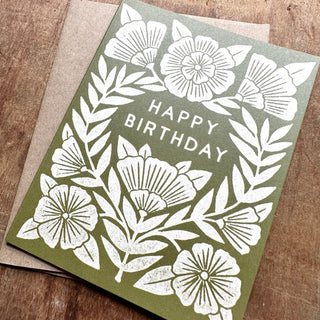 "Happy Birthday," Offset Printed Card, OP08