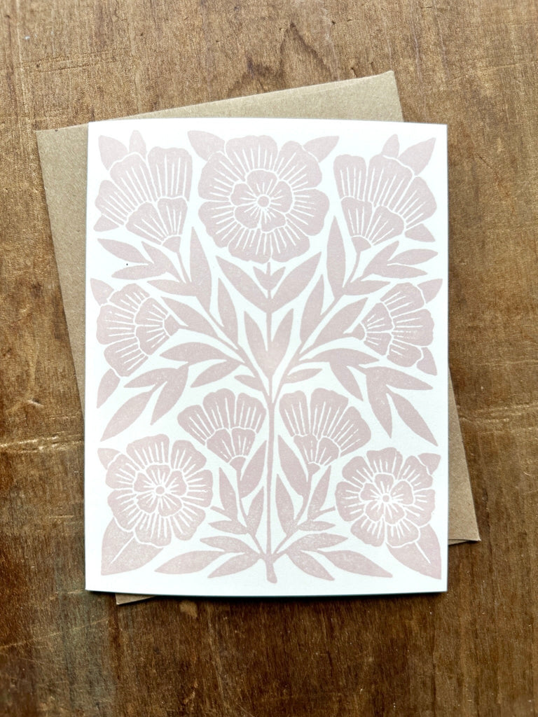 Floral Offset Printed Card, OP16