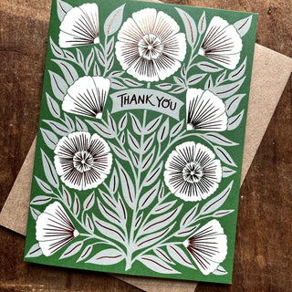 "Thank You," Foil Stamped Card, FL52