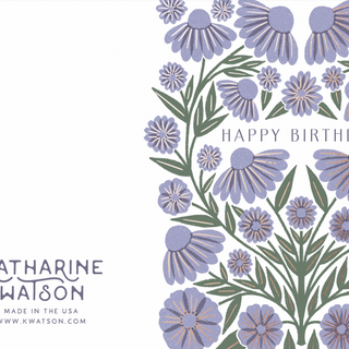 "Happy Birthday," Foil Stamped Card, FL59