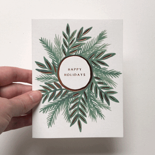 "Happy Holidays" Foil Stamped Cards, XM27