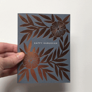 "Happy Hanukkah" Foil Stamped Cards, XM43